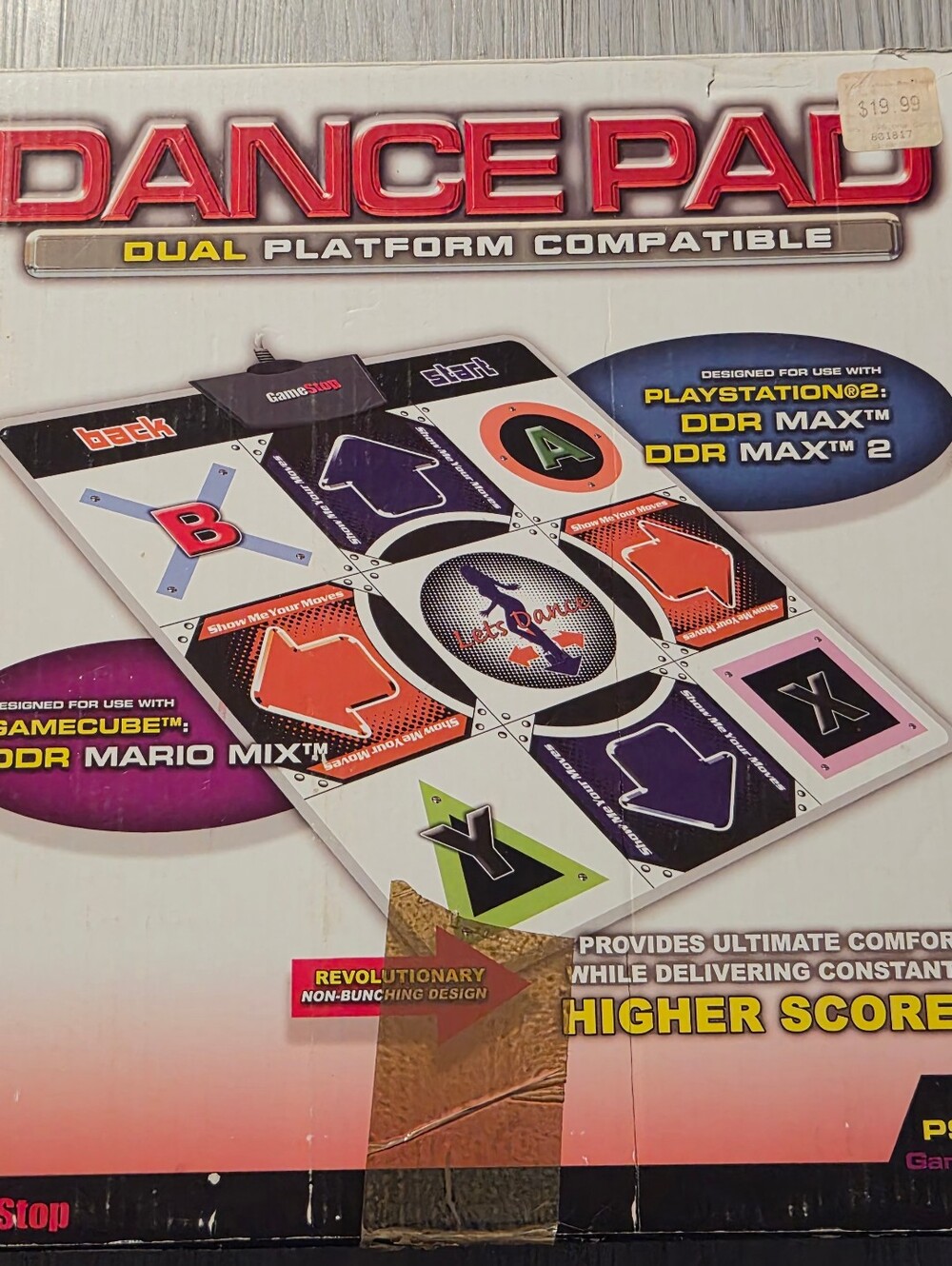White Dance Pad Controller for DDR – Dual Platform Compatible